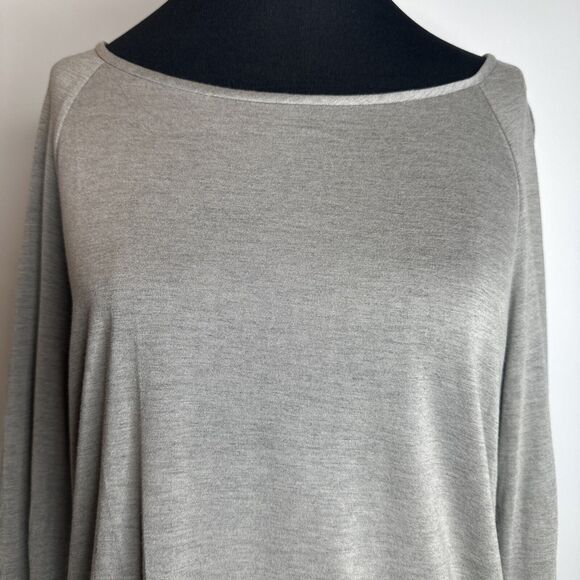 St. John Gray Viscose Silk Tunic Panel Blouse Shirt Top Size Small 100% Silk - Picture 4 of 11